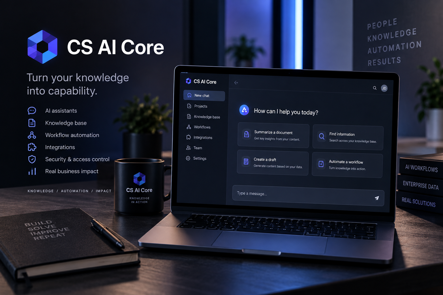 CS-AI Core product interface