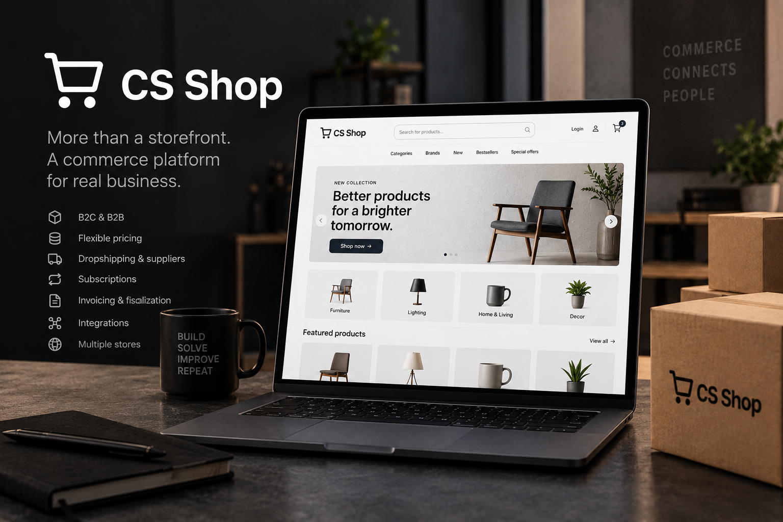CS-Shop commerce platform interface